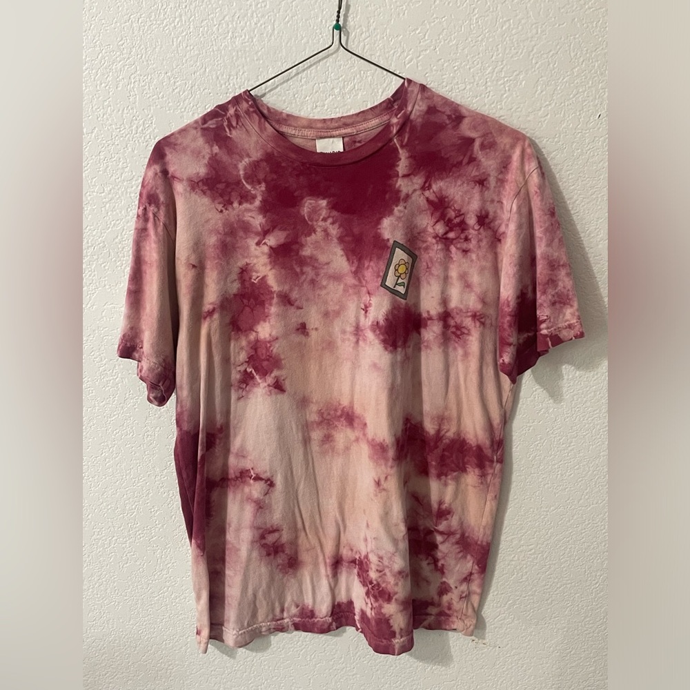 Rip N Dip Alien Chillin with Cat Framed Flower Tye-dye Size XL Pink